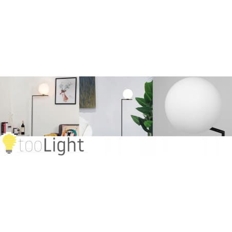 Lampa Stojąca Podłogowa Nowoczesna Czarna Glamour