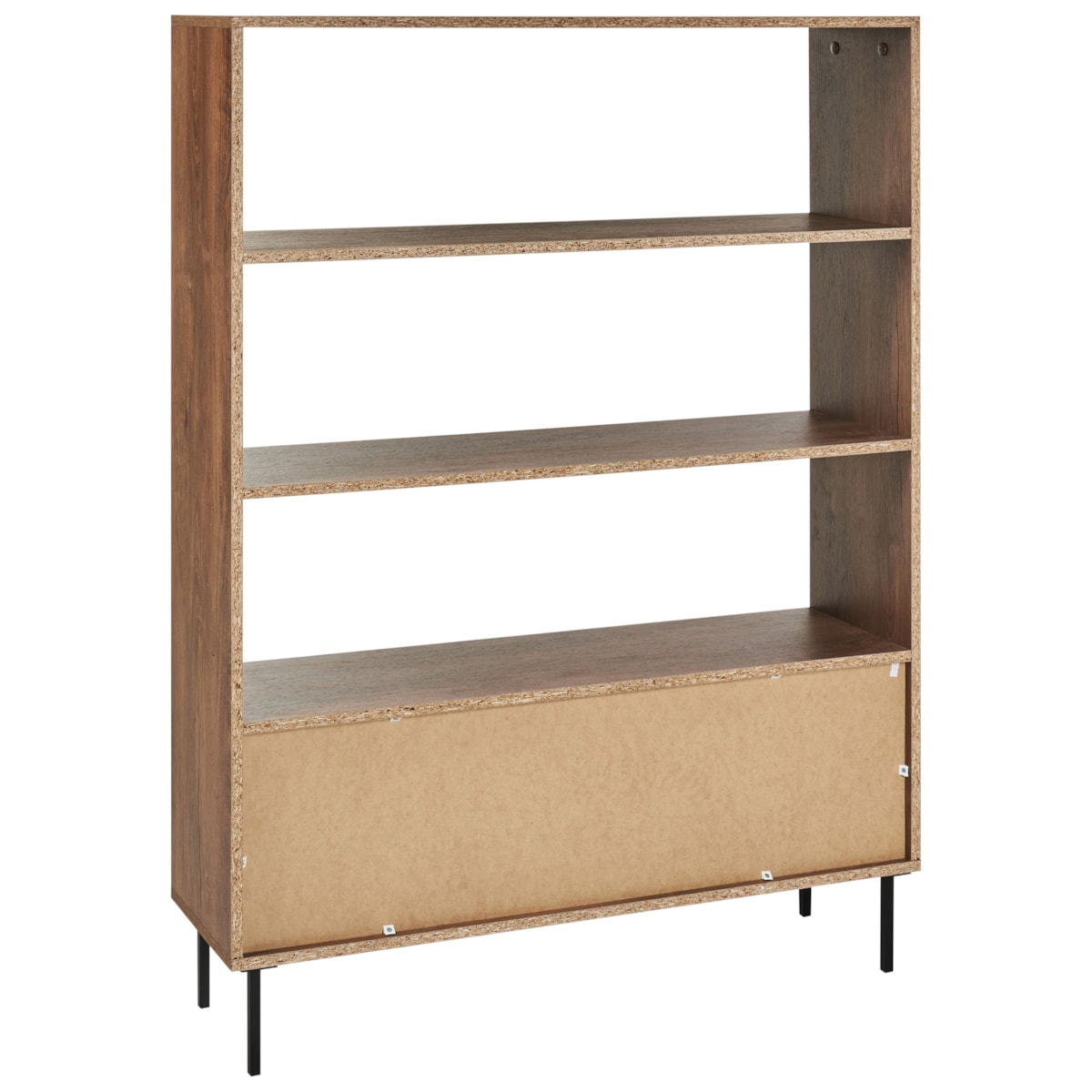 Regał 4 półki NANTON Drewno Ciemne drewno