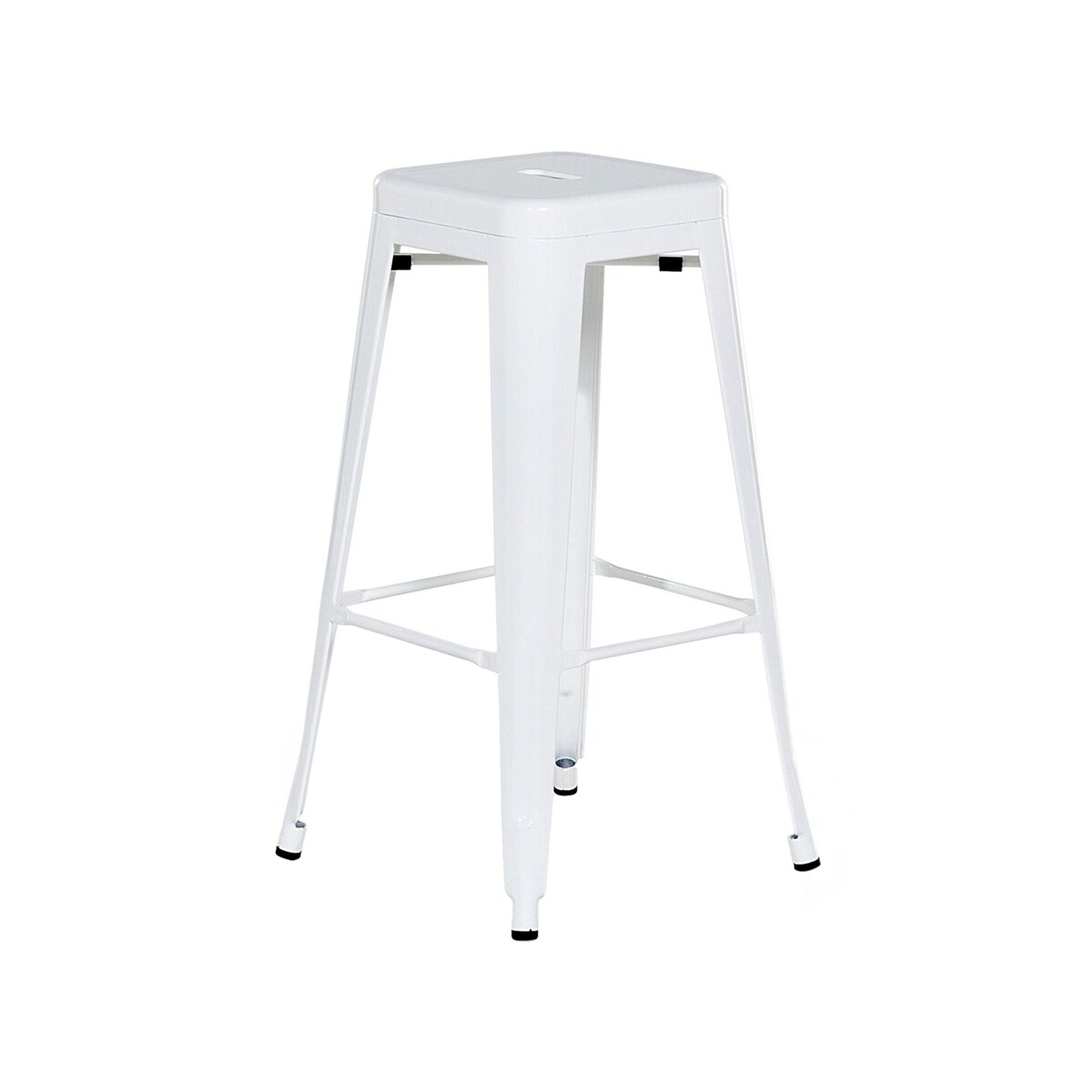 Zestaw 2 stołków barowych metalowych 76 cm biały CABRILLO