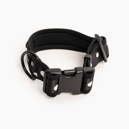 Obroża z klamrą SUPER SOFT "I need space" - Szerokość taśmy: 38mm, Rozmiar: M