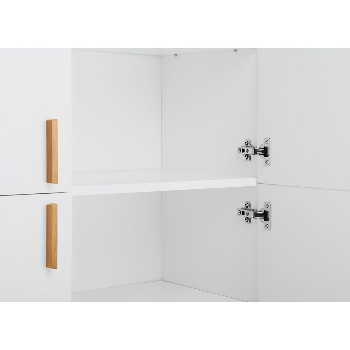 KONSIMO FRISK Biała komoda do salonu w stylu skandynawskim