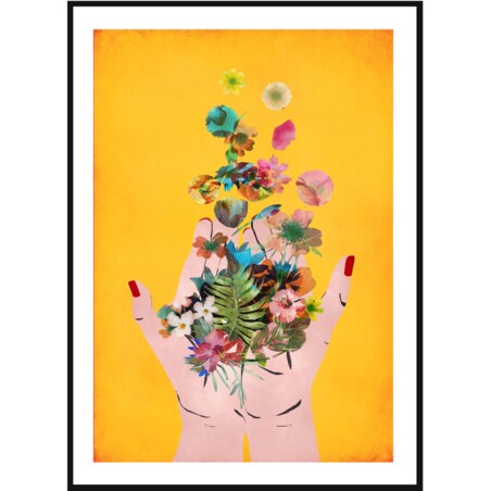 Poster Story, Plakat, Obraz - Dłonie Trzymające Kwiaty, wymiary 30 x 42 cm