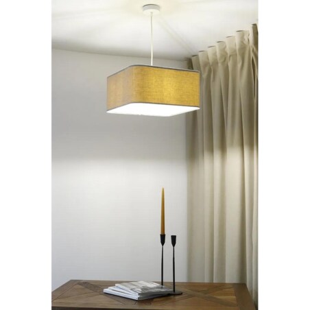 Lampa wisząca KWADRO LEN 001-40w20 jasna beżowa