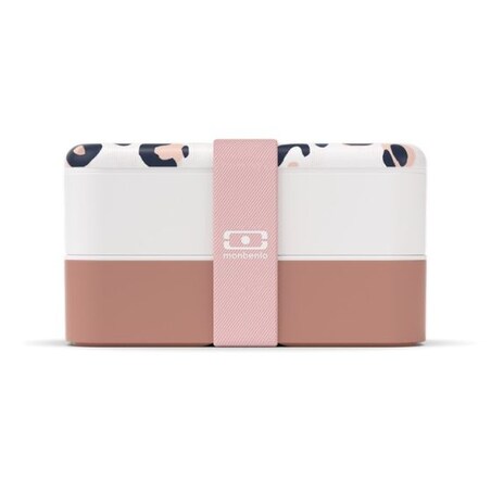 Lunchbox Bento Original Graphic pink Leopard Monbento