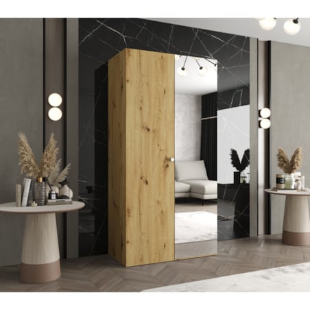 Szafa uchylna otwierana PARMA 2 100 wys. 202 cm Artisan + u. Srebrny