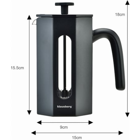 Zaparzacz do kawy herbaty 0.80L French Press czarny KLAUSBERG
