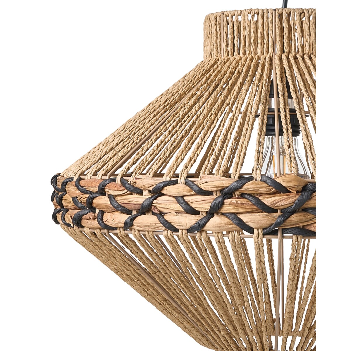 Lampa wisząca RABACCA Papierowa plecionka Naturalny