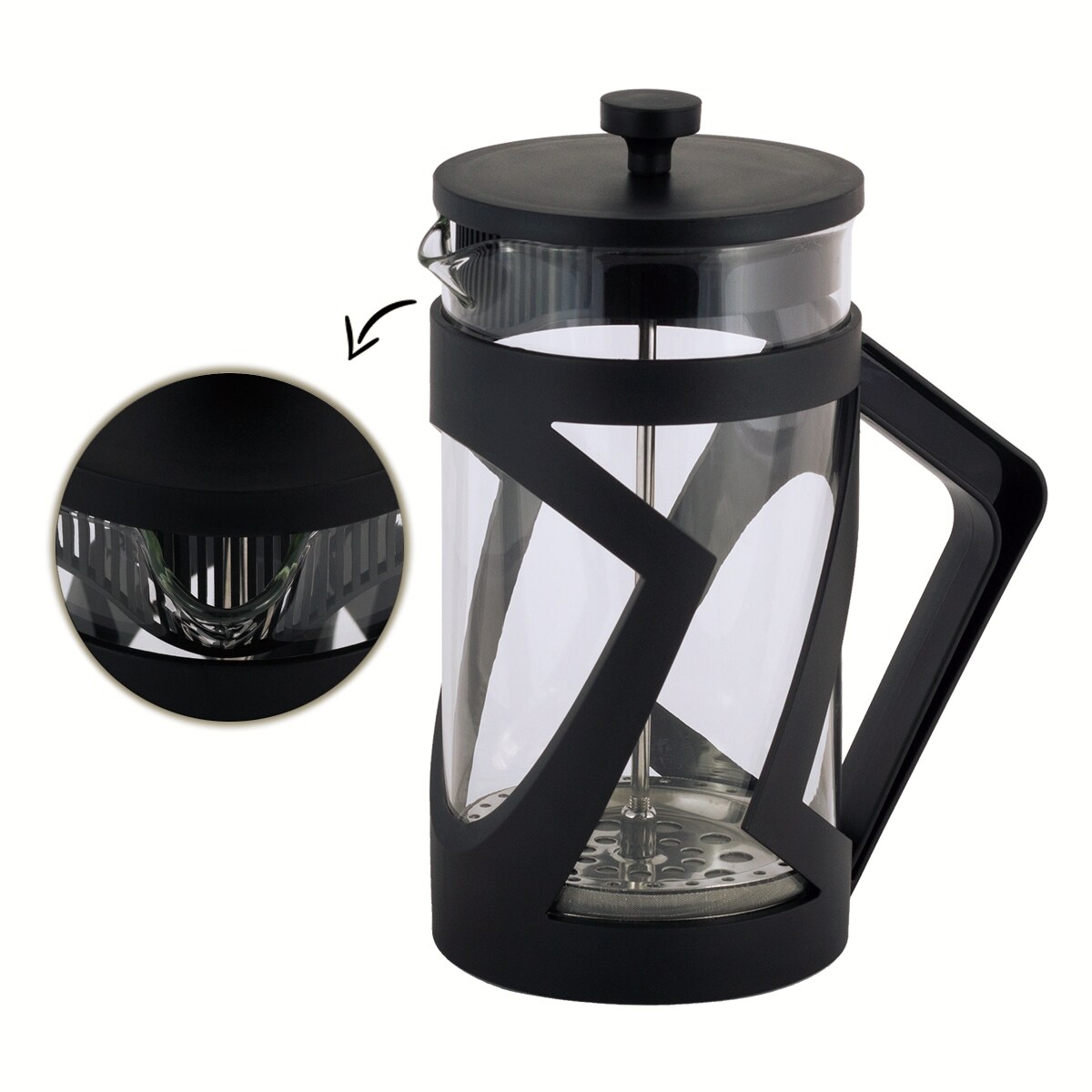 Zaparzacz szklany french press do herbaty kawy 1L KAMILLE
