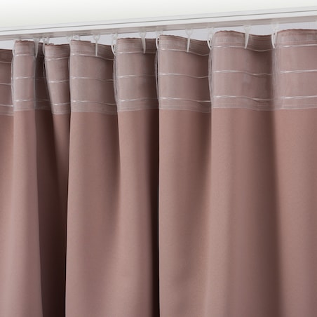 Zasłona zaciemniająca na taśmie marszczącej pudrowy róż 140 x 280 cm 1 szt. 140x280 różowy-beżowy