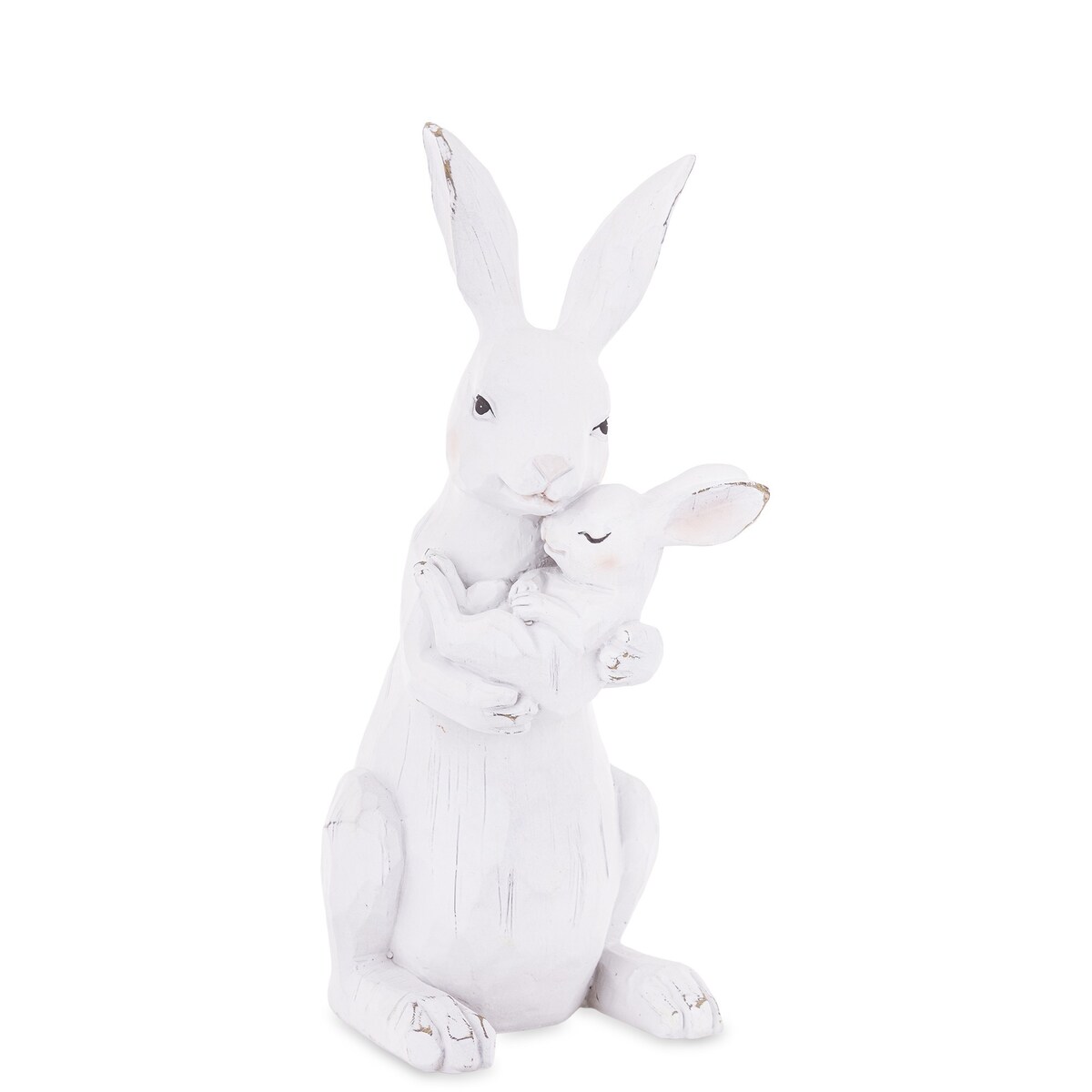 Dekoracja - króliczka z malcem w objęciach 32,5x13,5x18 cm