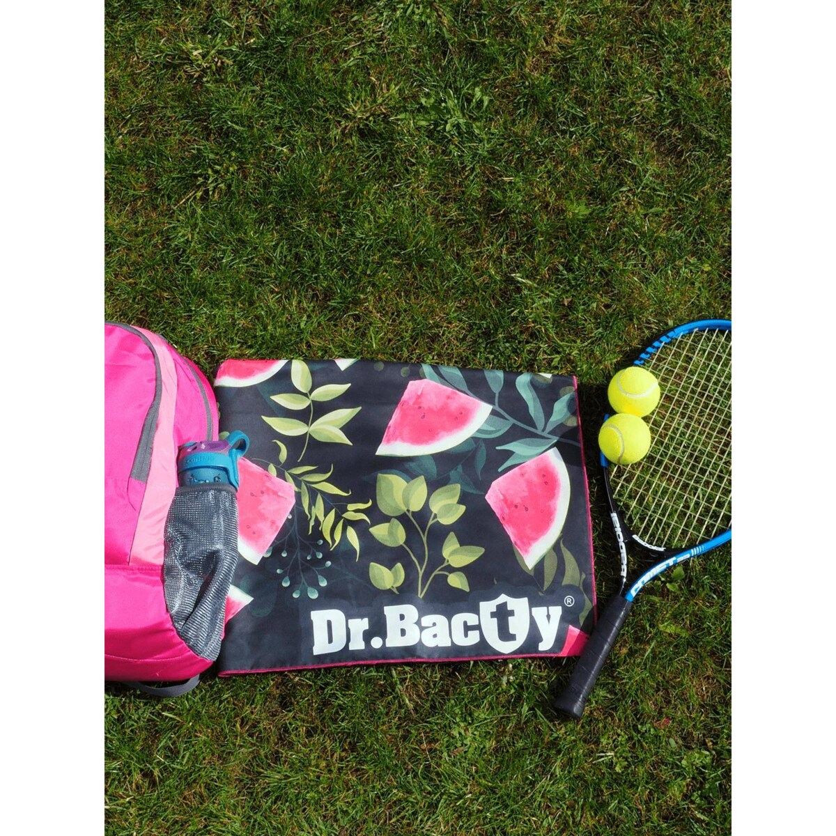 Ręcznik plażowy z mikrofibry antybakteryjny dwustronny Dr.Bacty 70x140 – Arbuz