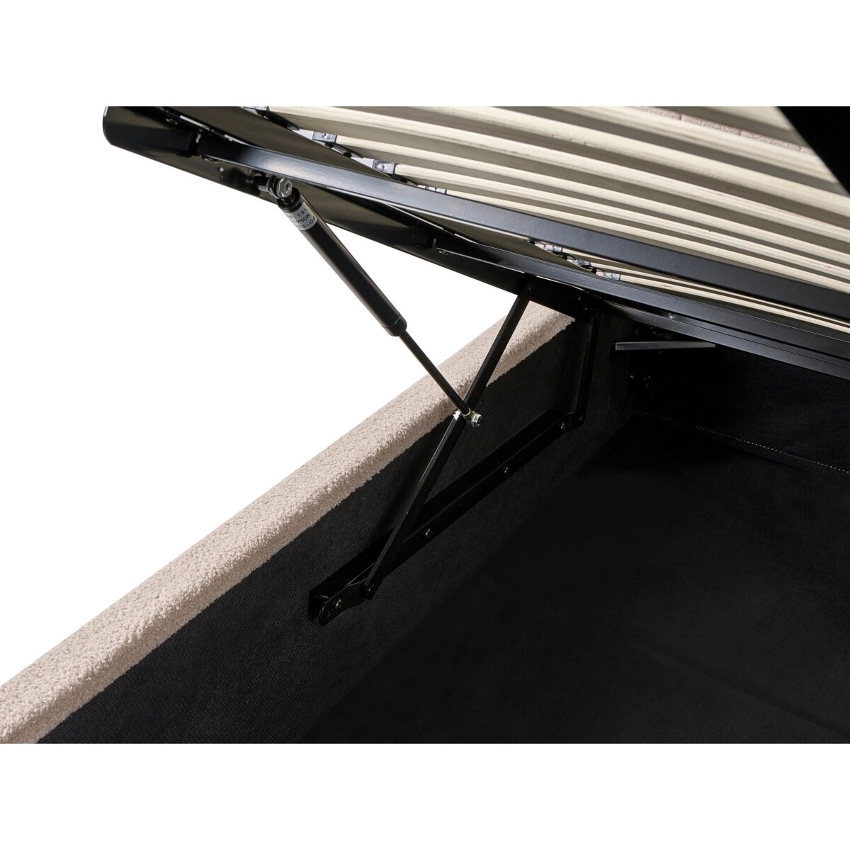 Łóżko z pojemnikiem Boucle VION 180 x 200 cm Beżowy