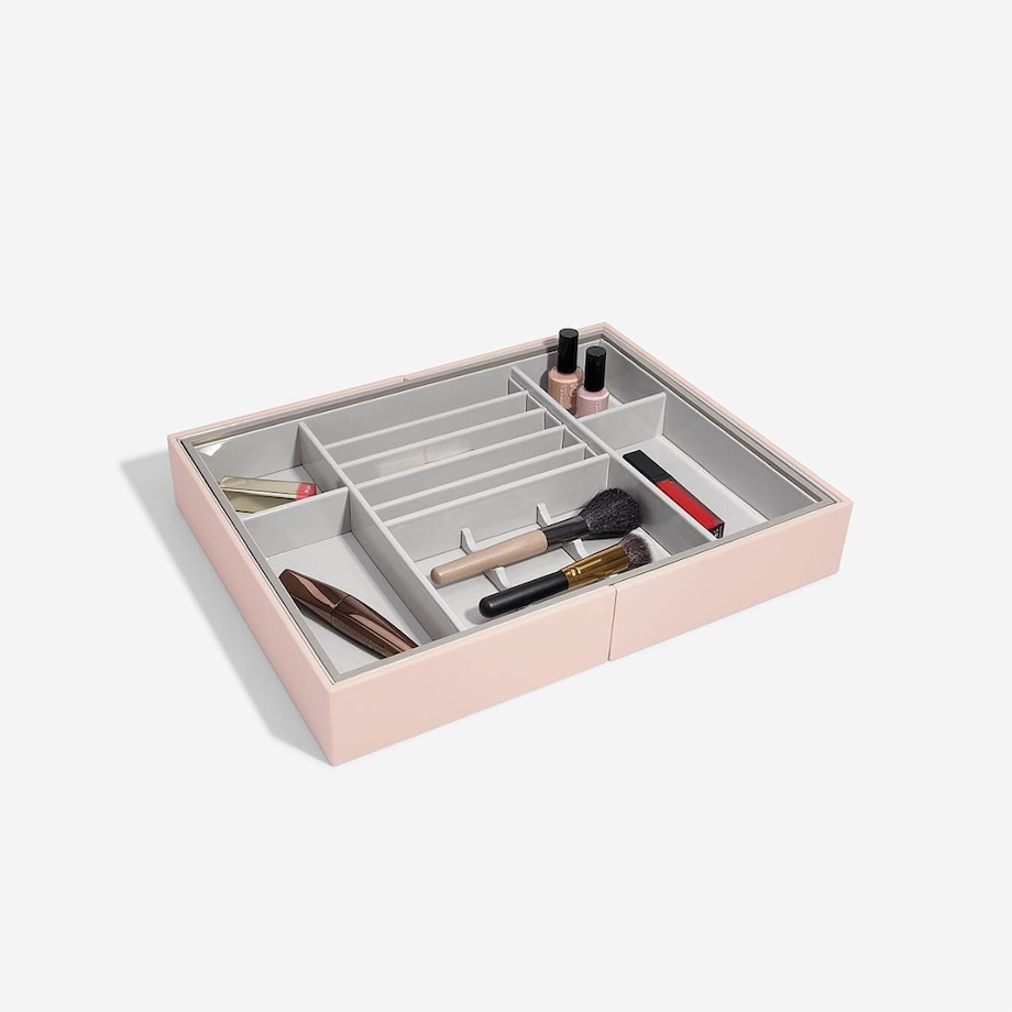 Organizer do szuflady na kosmetyki Stackers różowy