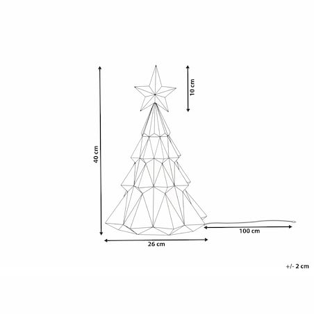 Dekoracja LED UNUKA Choinka 40 cm Kolorowy