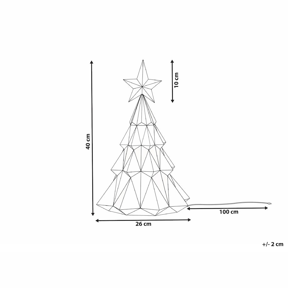 Dekoracja LED UNUKA Choinka 40 cm Kolorowy