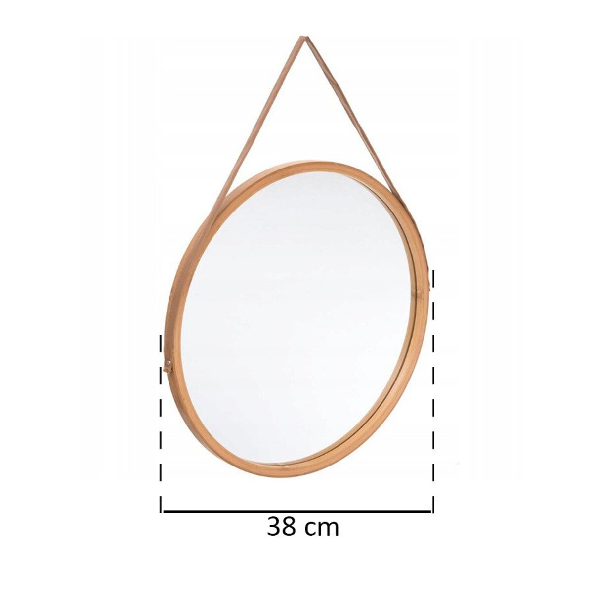 Lusterko dekoracyjne, okrągłe, wiszące, Ø 38 cm