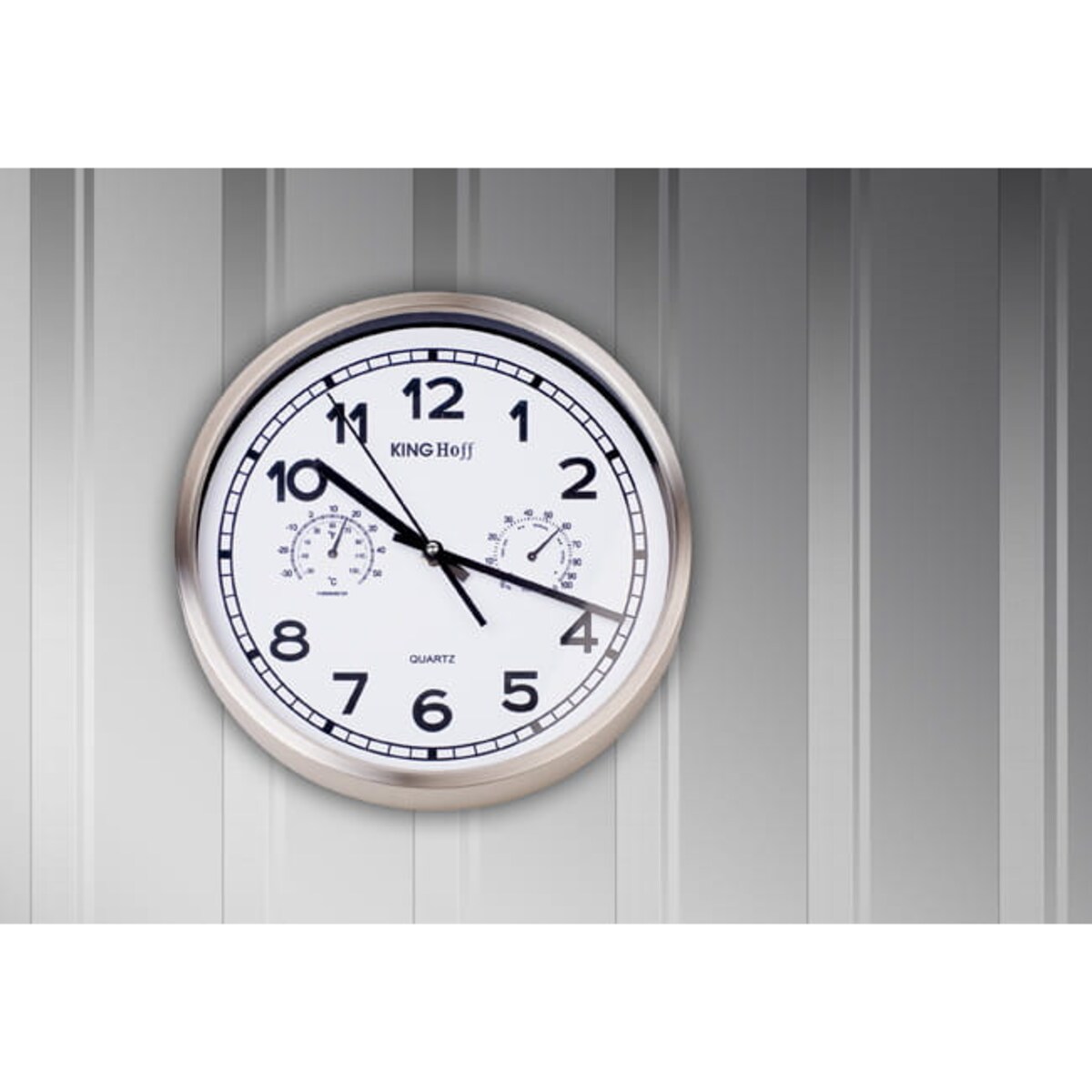 Zegar ścienny 30cm wilgotnościomierz + termometr KINGHOFF