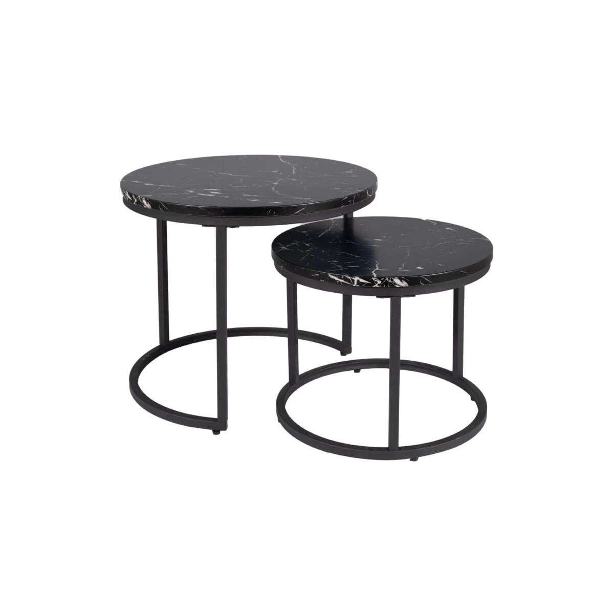 Zestaw 2 stolików kawowych AMARO czarny