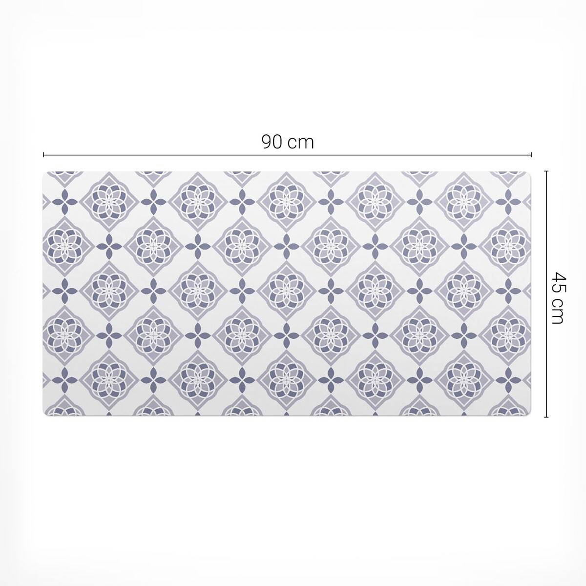 Granatowa mata na biurko Geometryczny kwiat, 90x45 cm