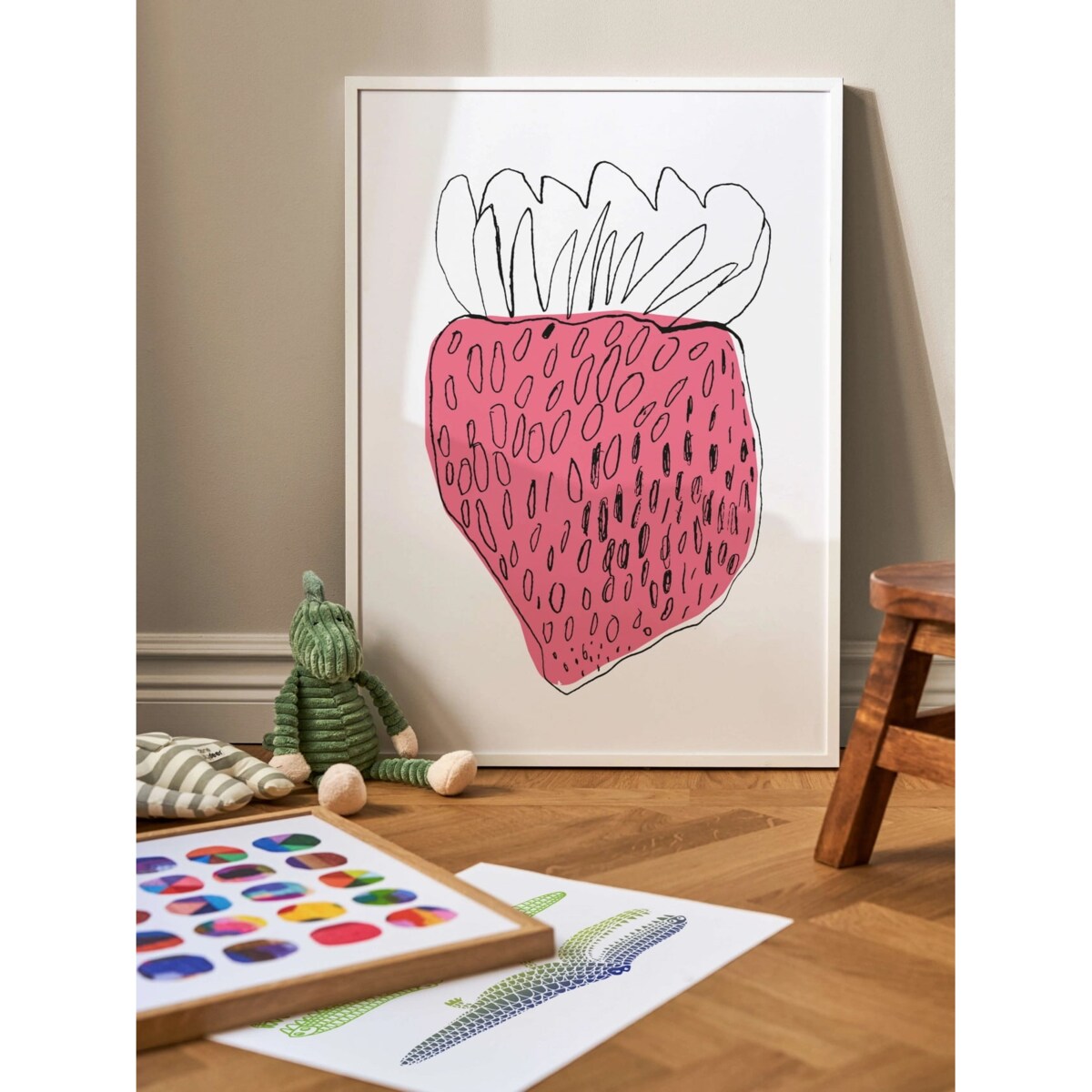 Poster Story, Plakat, Obraz - Szkic Truskawki, wymiary 70 x 100 cm