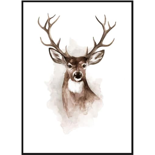 Poster Story, Plakat, Obraz - Jeleń w Akwareli, wymiary 70 x 100 cm
