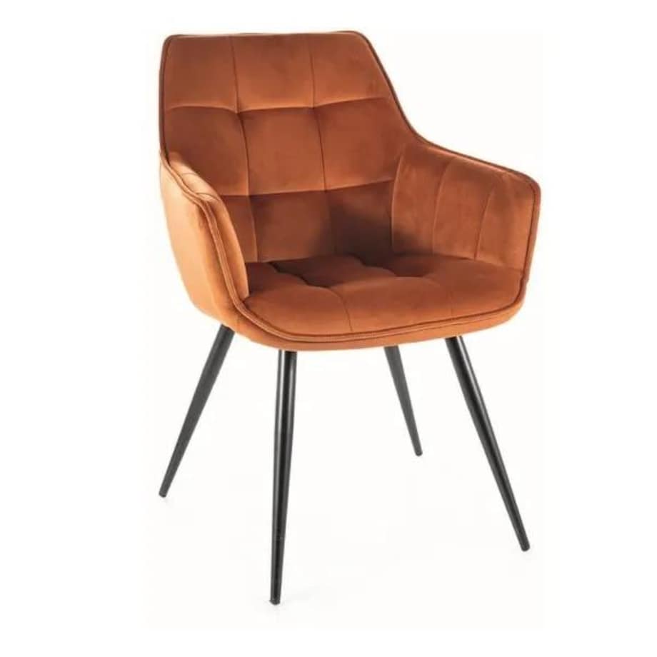 Krzesło tapicerowane LILIA VELVET cynamonowe