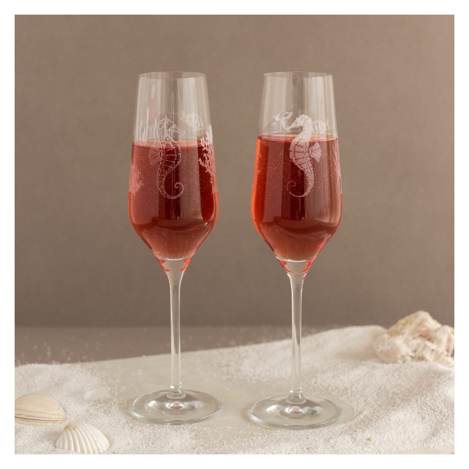 Zestaw 2 kieliszków do szampana Oceanside, Romi Bohnenberg