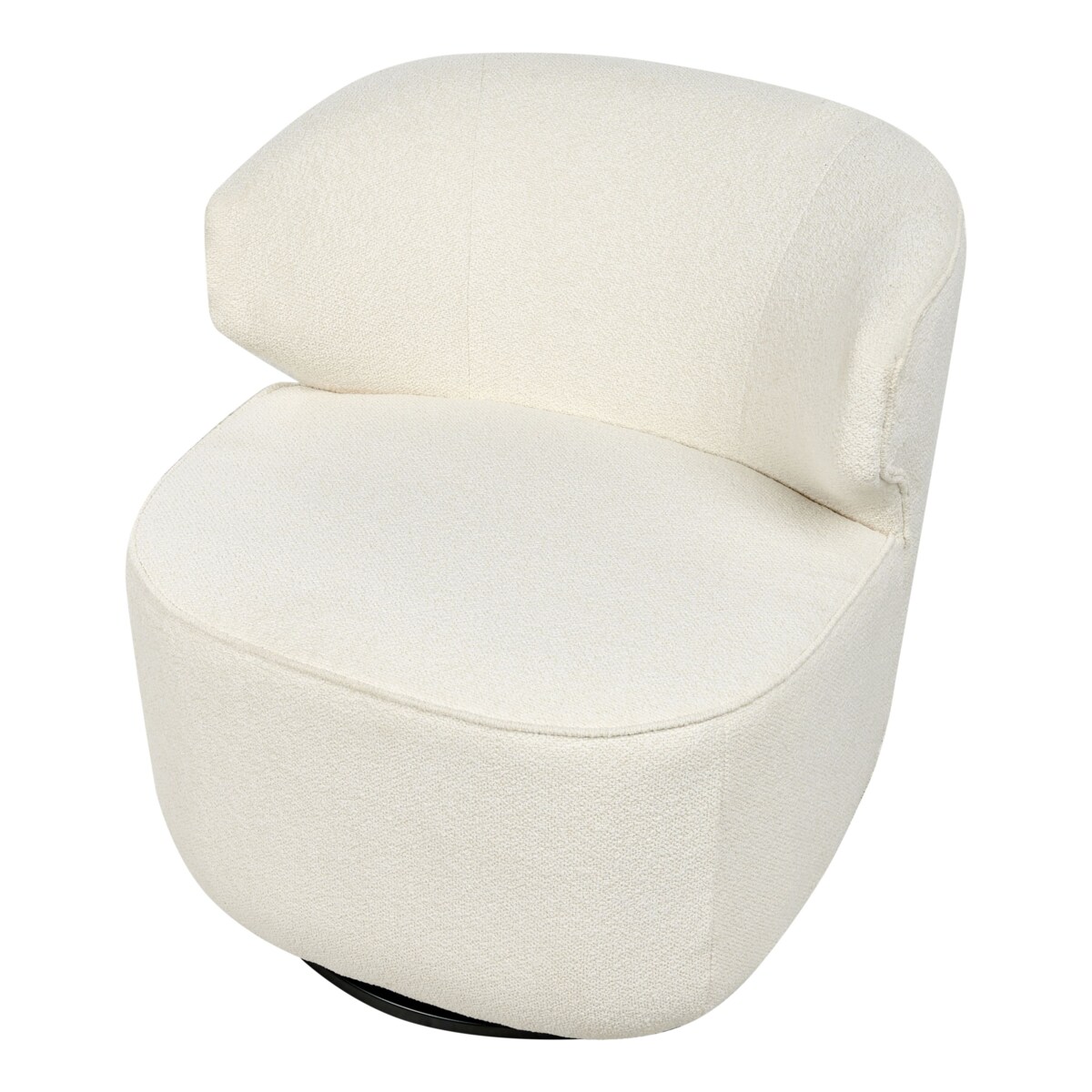 Fotel obrotowy MOLLEBY Boucle Złamana biel