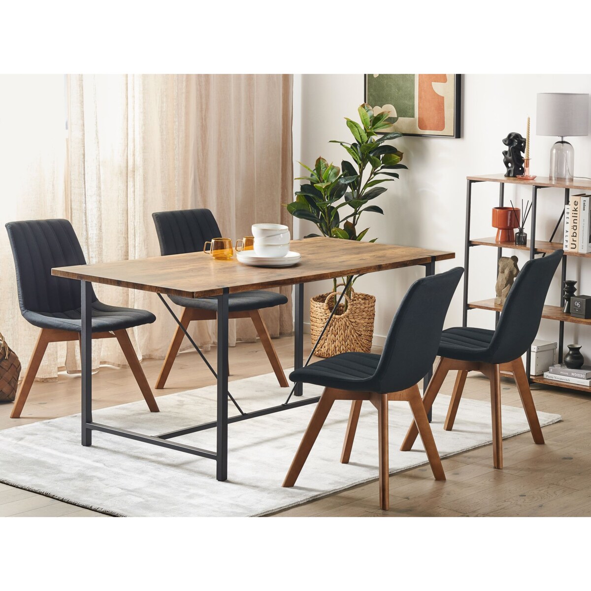 Stół do jadalni SARITAS Brązowy 160 x 80 cm