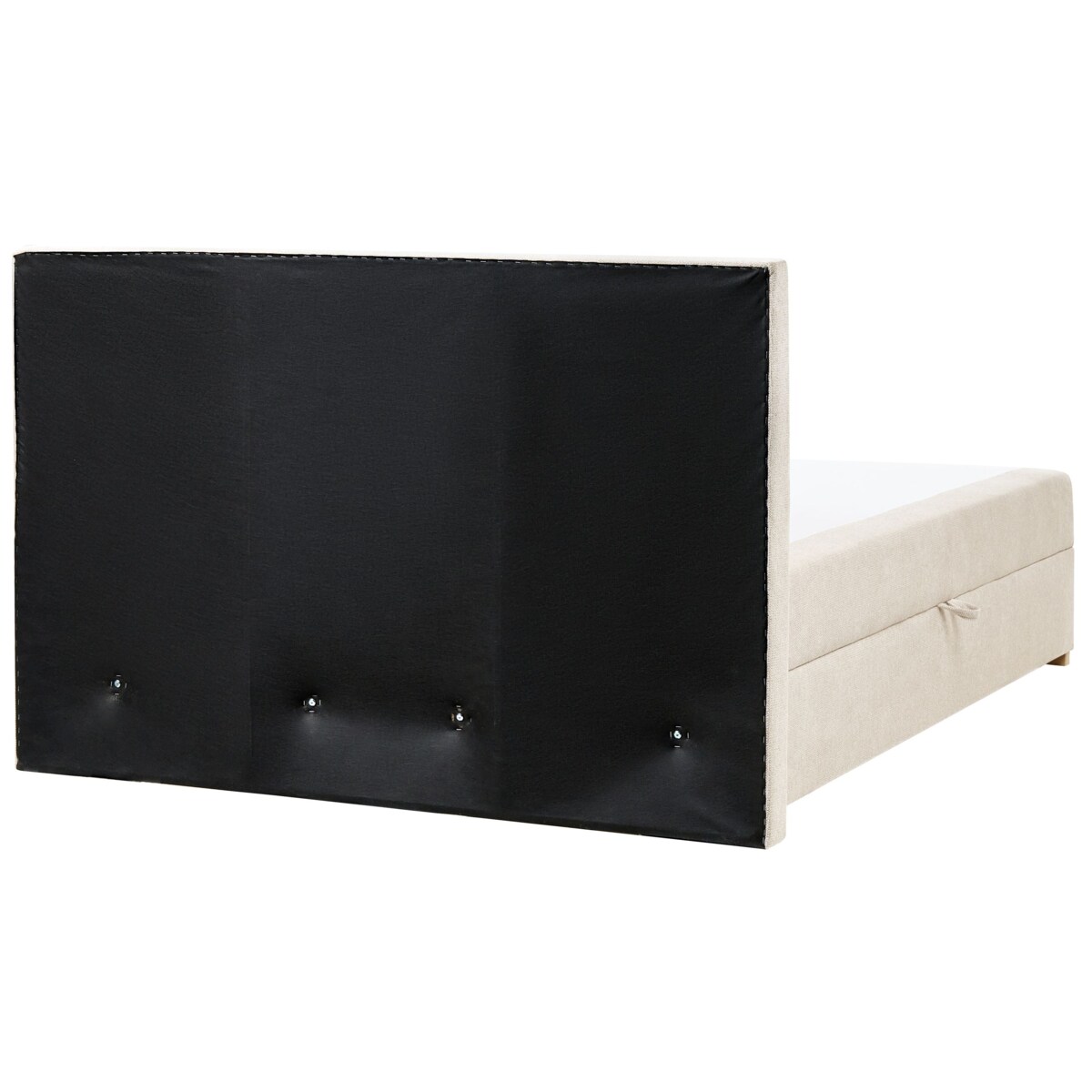 Łóżko kontynentalne z pojemnikiem MAJOR 160 x 200 cm Jasnobeżowy