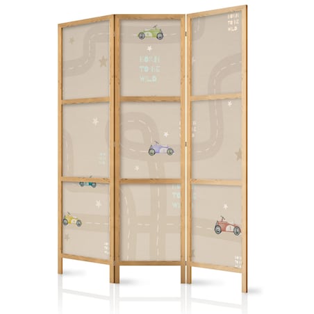 Parawan japoński Dla dzieci 135x172 cm 3-częściowy biały