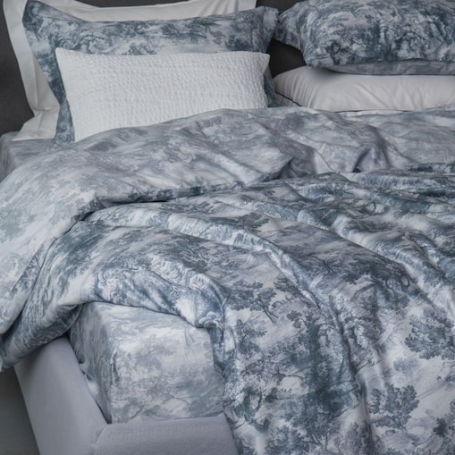 Pościel Toile Blue DecoFlux 200x220 cm 2 sztuki 50x70 cm