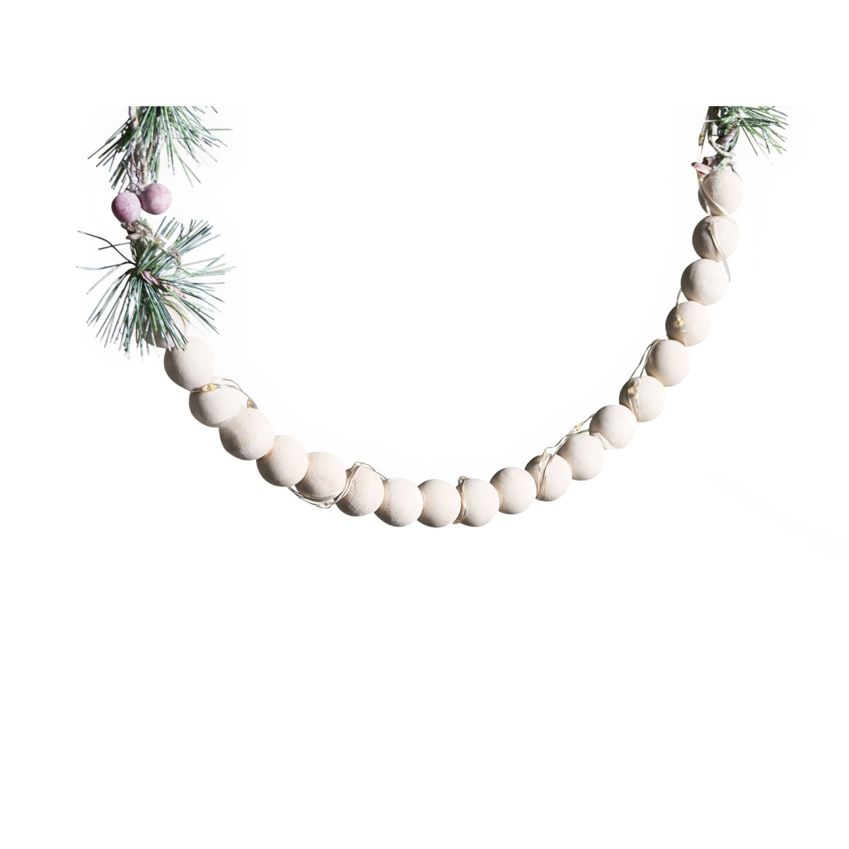 Zestaw 3 dekoracji wiszących LED KEITELE Wianek 25/30/35 cm Biały