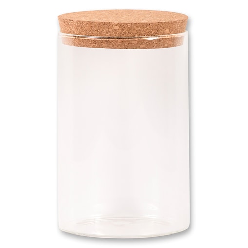 Szklany pojemnik kuchenny 800 ml z korkowym zamknięciem 15x10x10 cm KAIA-4