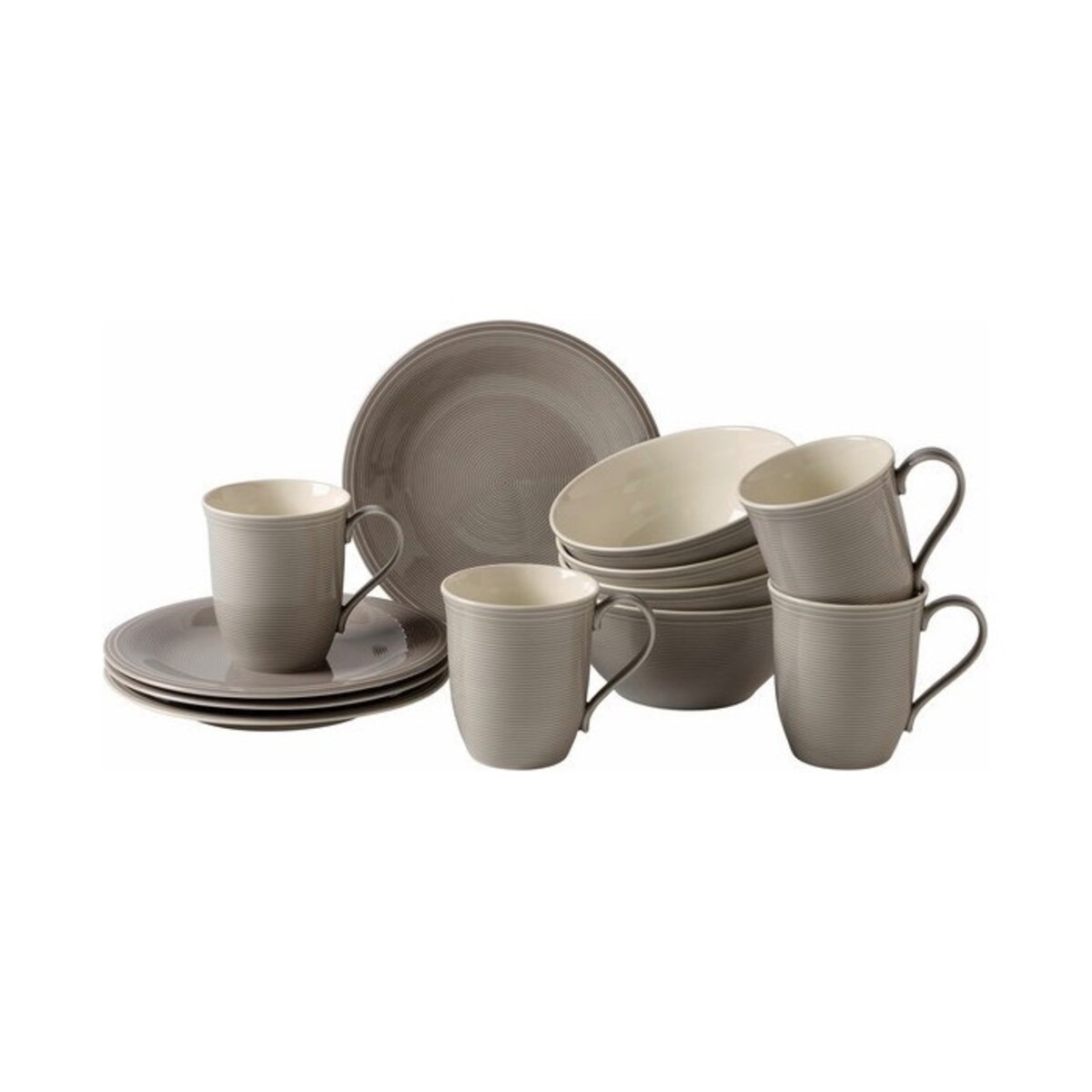 Zestaw śniadaniowy Color Loop Stone, 12 el, Villeroy & Boch