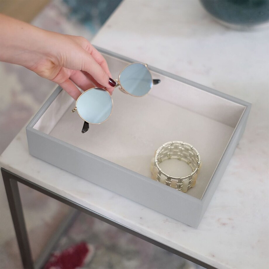 Szkatułka na biżuterię Stackers open classic kamienna szarość