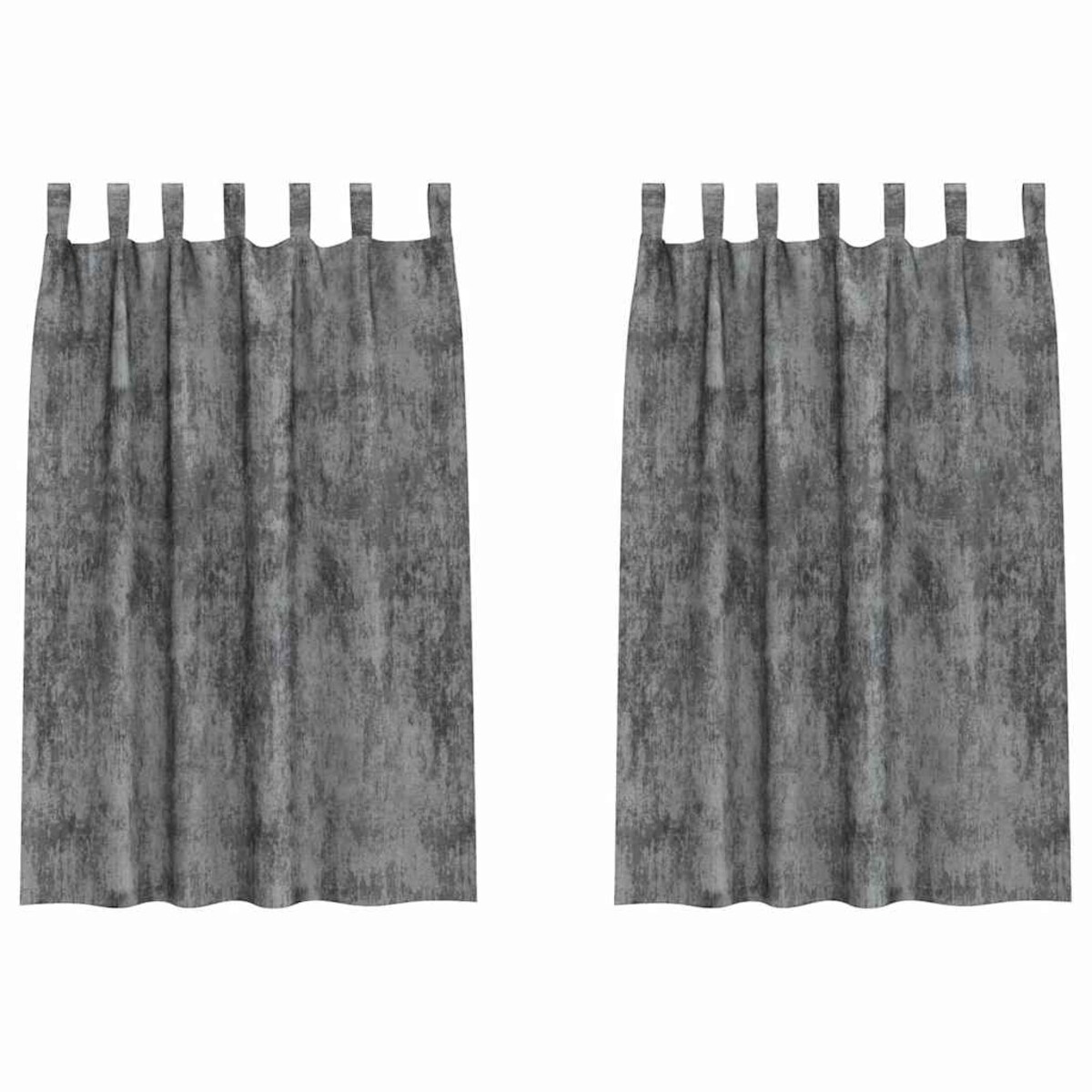 vidaXL Zasłona z zasłonami 2 pcs Szary 175 x 140 cm Aksamit