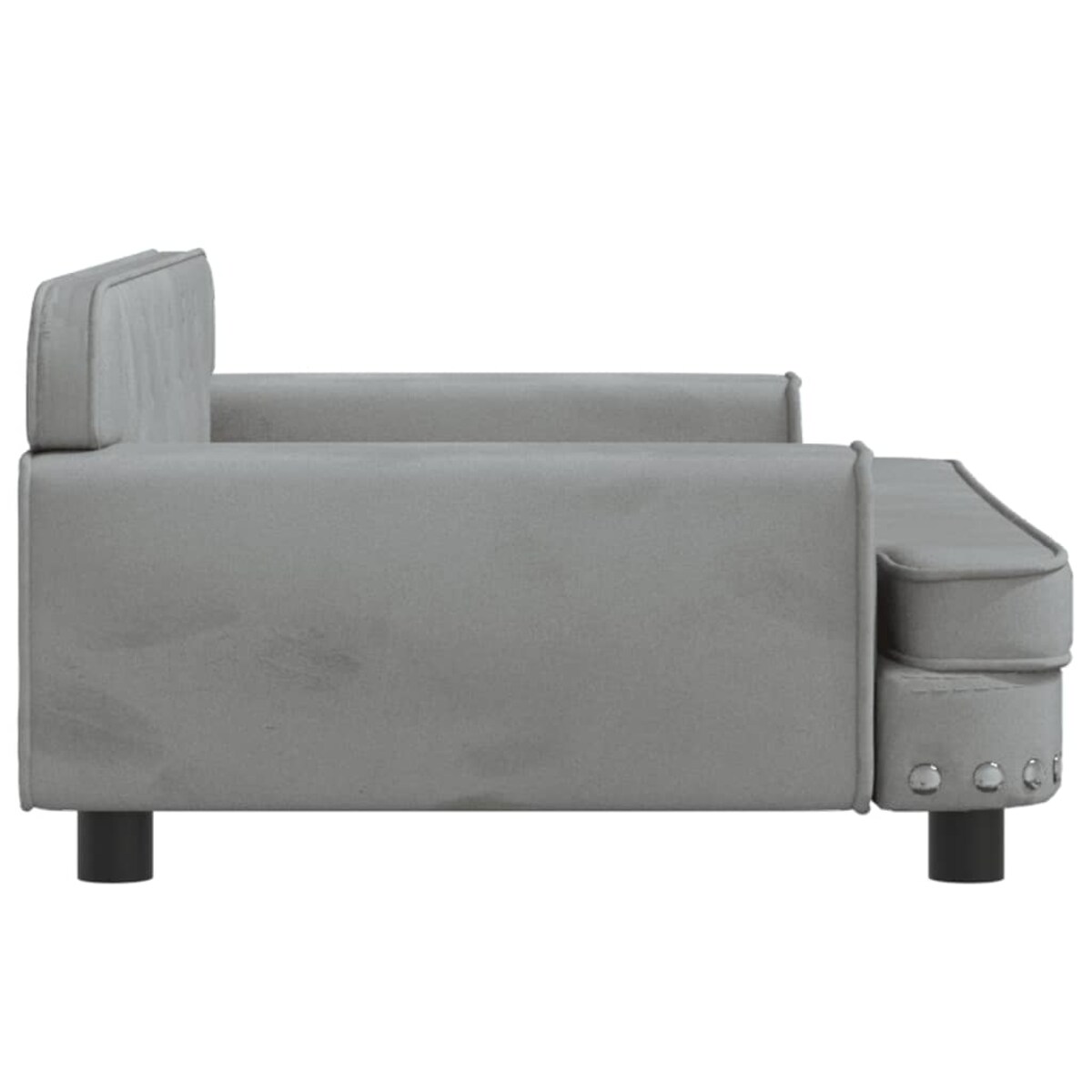 vidaXL Sofa dla dzieci, jasnoszara, 90x53x30 cm, aksamit