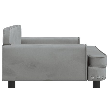 vidaXL Sofa dla dzieci, jasnoszara, 90x53x30 cm, aksamit