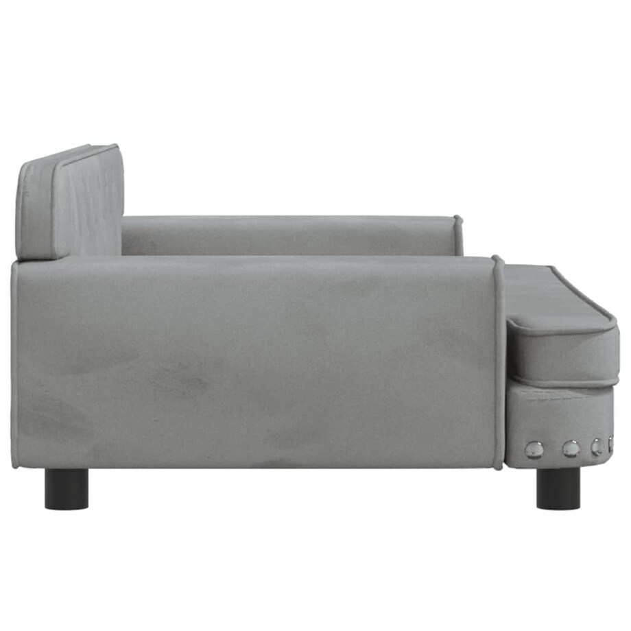 vidaXL Sofa dla dzieci, jasnoszara, 90x53x30 cm, aksamit