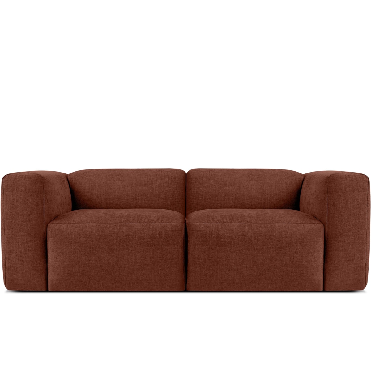 KONSIMO BUFFO 2-osobowa sofa z niezwykle miękkim i wygodnym siedziskiem, kolor pomarańczowy