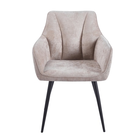 Krzesło czarne nogi ADELE II beżowe ciemne tapicerowane do salonu biura