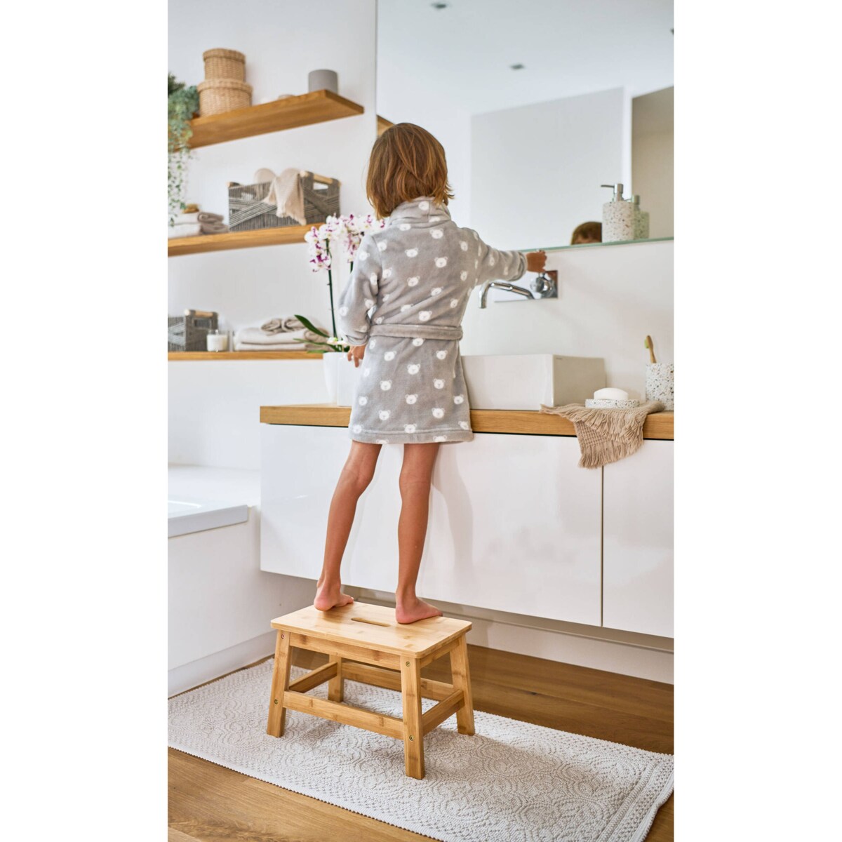 Stopień bambusowy, 38,5 x 26 x 25 cm