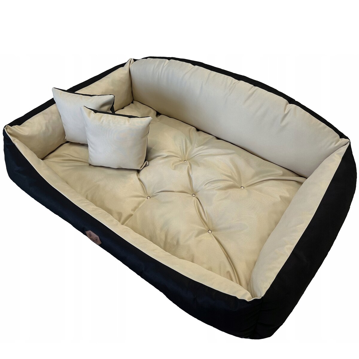Legowisko Dla Psa Kanapa Posłanie Muszla 75X65 Cm Wodoodporne Poduszki Pikowane Beżowe