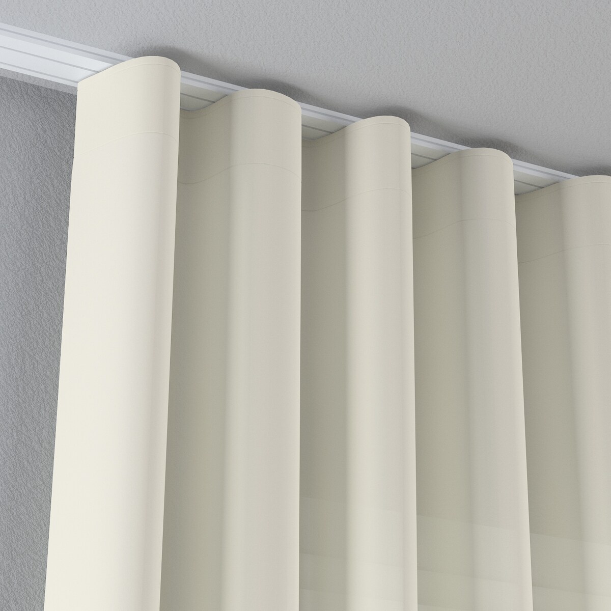 Firana na taśmie wave 300x265 prześwitujący ecru