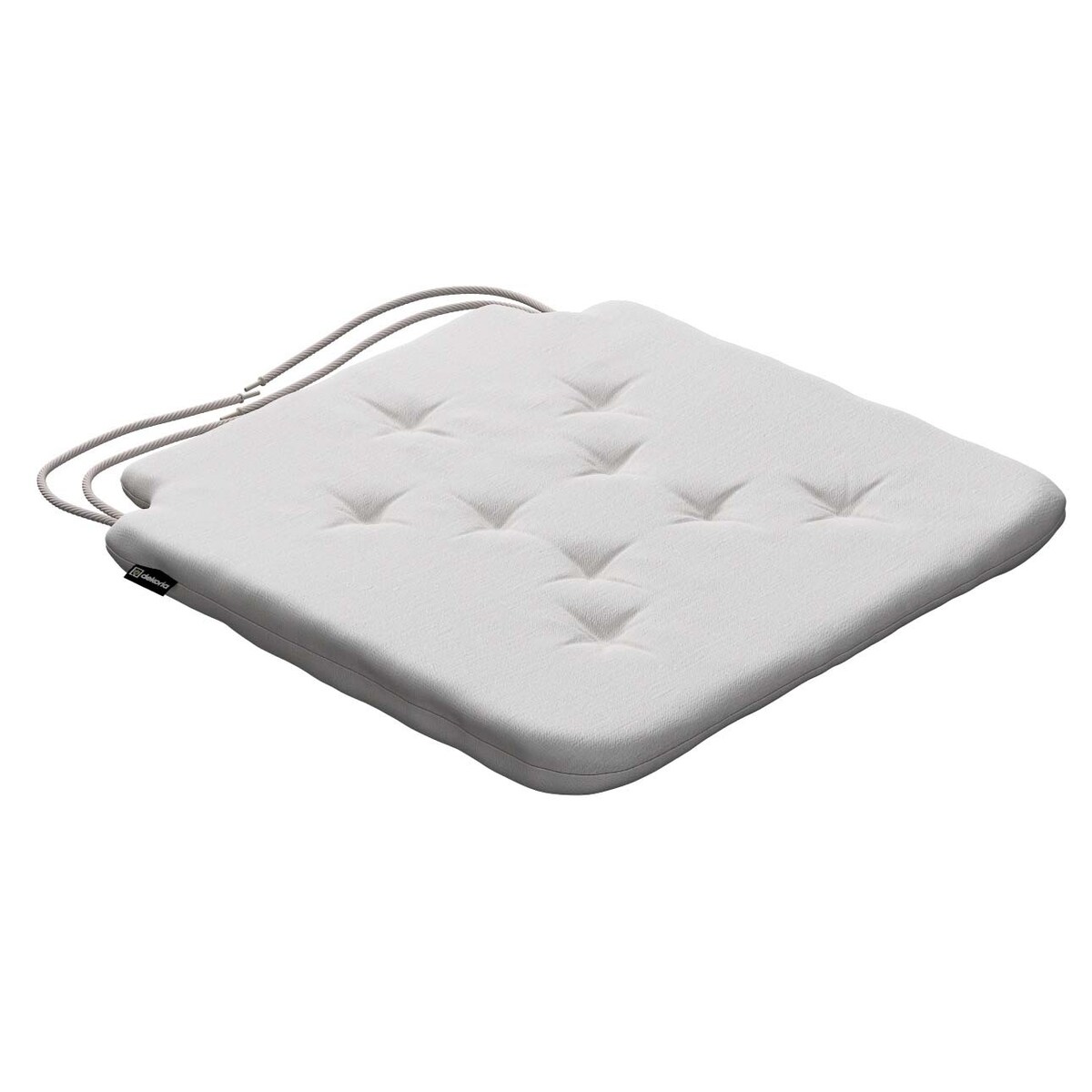 Poduszka na krzesło Olek, śmietankowy biały, 42 x 41 x 3,5 cm, Linen