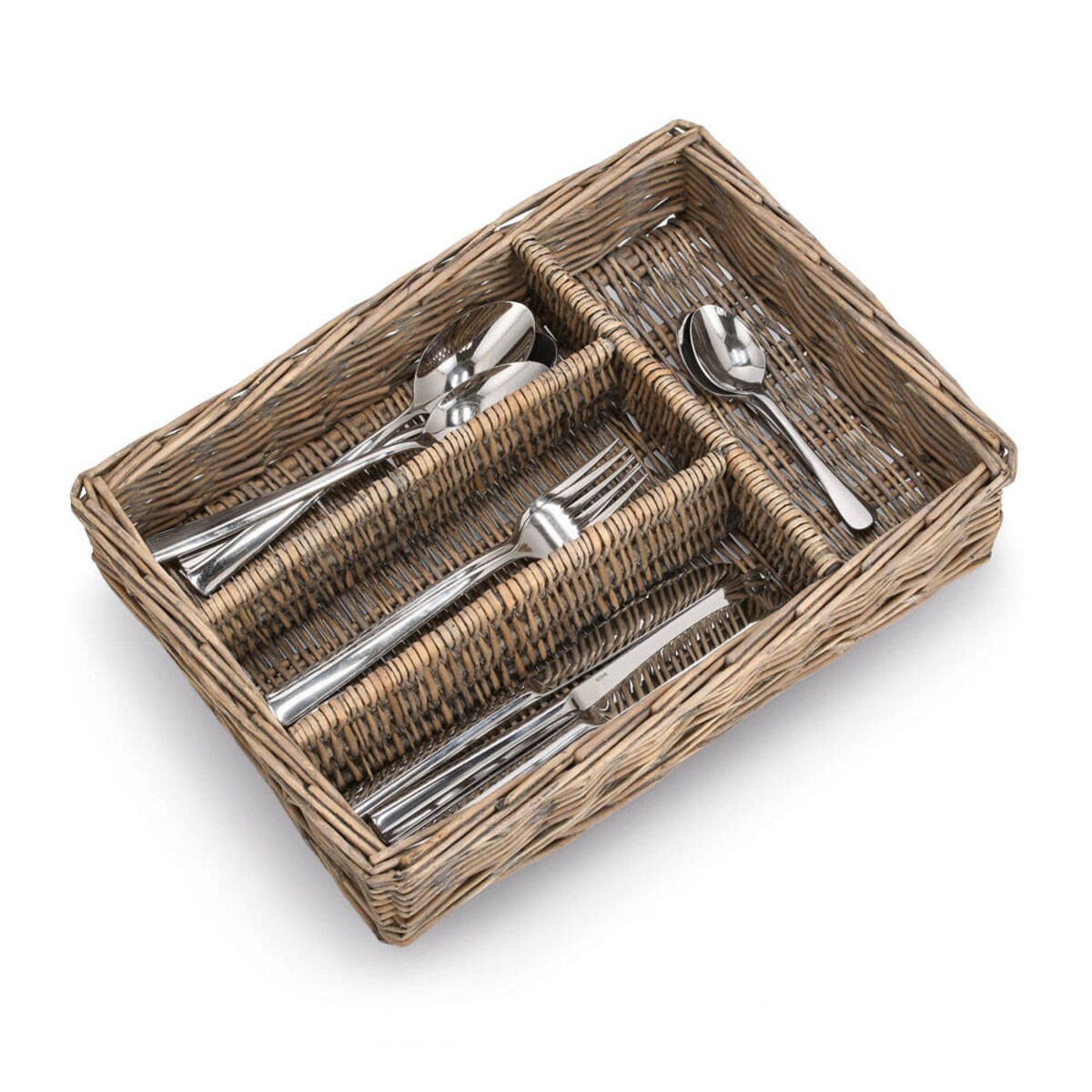 Wiklinowy organizer na sztućce, 35 x 25 x 7 cm