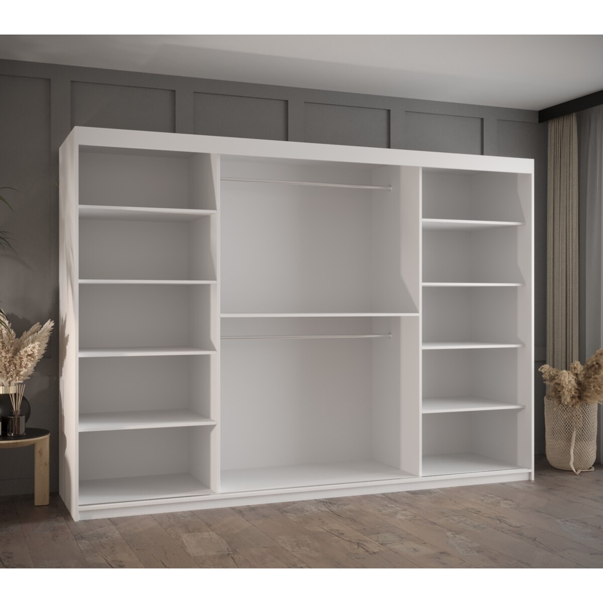 Szafa przesuwna Garderoba PLECIONKA WIEDEŃSKA 3 250 biały