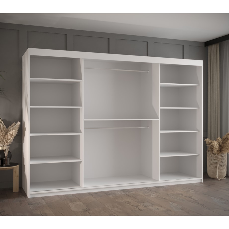 Szafa przesuwna Garderoba PLECIONKA WIEDEŃSKA 3 250 biały