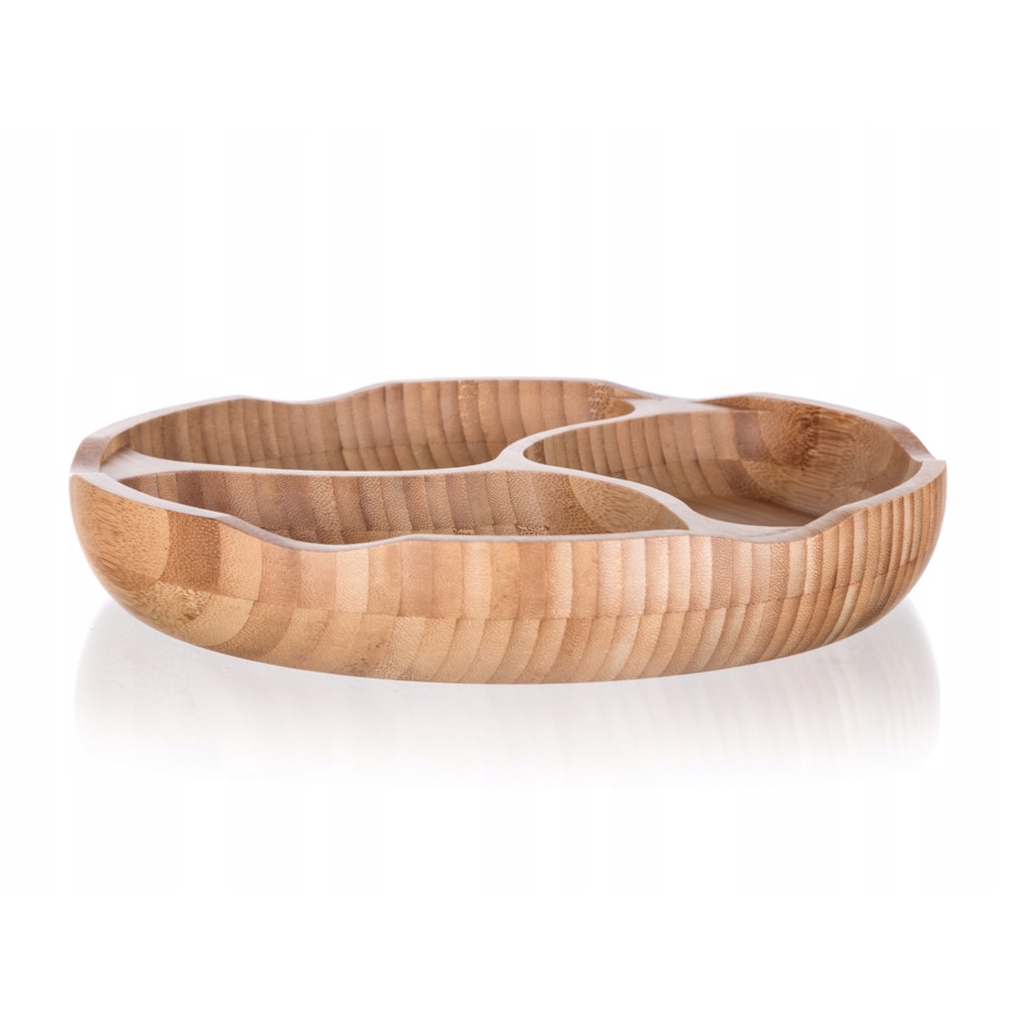 PATERA SALATERKA BAMBUSOWA na prezent przekąski orzeszki czipsy owoce 25 cm